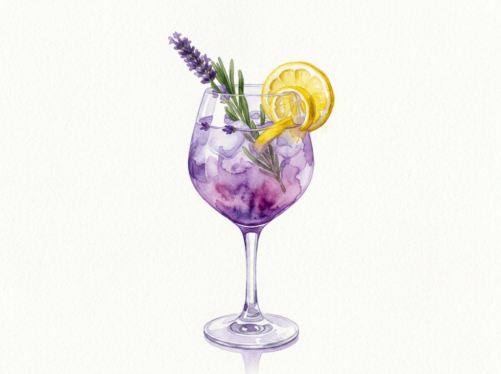 Enhance watercolor effect of lavender spritz